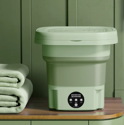 Lavatrice portatile color verde menta